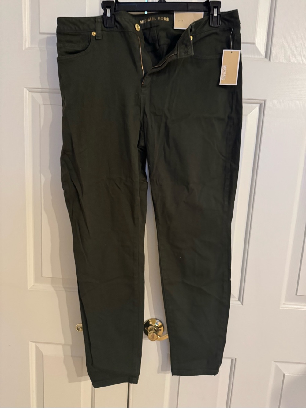 Michael Kors Women’s Dark Olive Green Cotton Pants